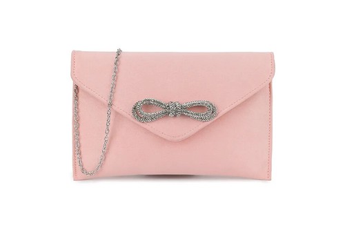 Women suede clutch bag - bag, flap