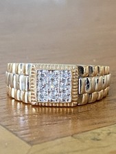 Gents 9ct Gold & Diamond