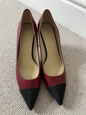 Women's Red And Black Leather