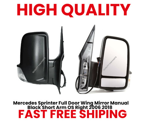 Manual wing mirror short - manual,