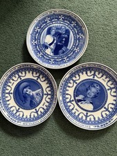 Vintage Royal Family Commemorative Wedgewood Plates With Original Boxes