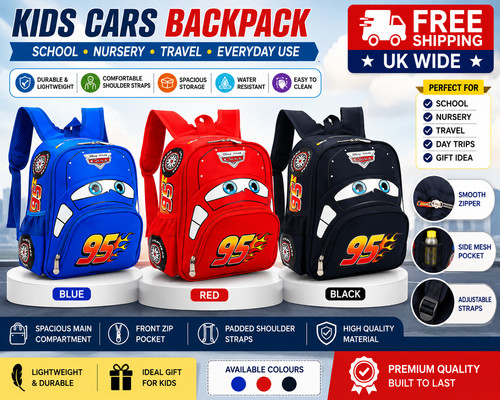 Kids cars backpack - school, bag