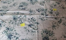 Fabric Remnants white & green watercolour flower Bundle 2 pieces Cotton Material