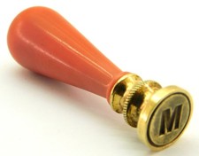 Vintage Wax Seal, Letter M.