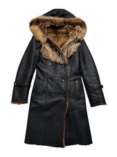 Vintage Real Sheepskin Hooded