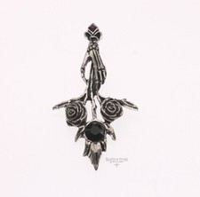 Alchemy Gothic Bouquet Noir Pendant Only P428 Goth Skeleton Black Rose 2000s