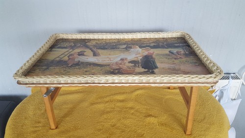 Vintage folding tray table - tray,
