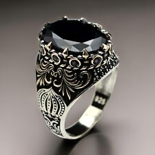 Men's Onyx Ring 925 Sterling