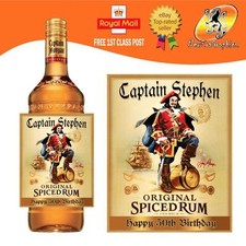 PERSONALISED SPICED RUM JAMAICA GOLD BOTTLE LABEL BIRTHDAY ANY OCCASION GIFT