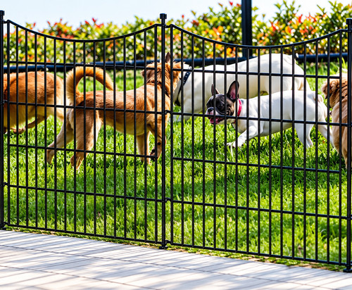 Metal garden fence - metal,