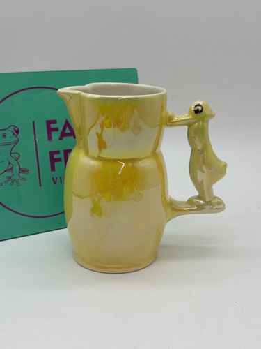 Vintage lustre ware yellow jug - ware,
