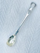 SCOTTISH SILVER KINGS PATTERN MUSTARD SPOON  - J Mitchell, Edinburgh, 1881.