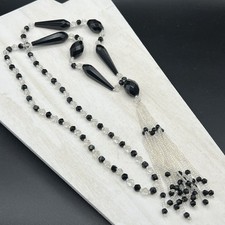 Vintage Art Deco Jet Black &