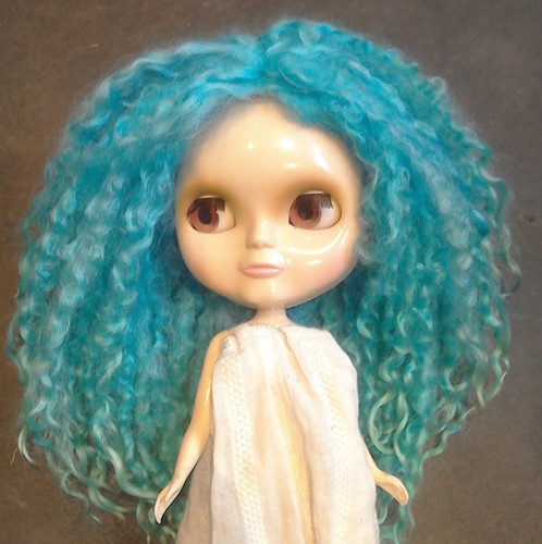 Teeswater doll wig ultramarine - doll,