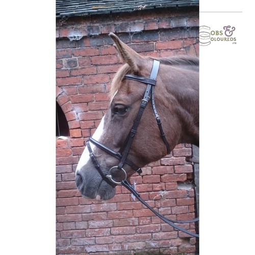 Leather flash bridle - leather,