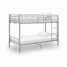 Bunk Bed Metal Grey 90x200 cm