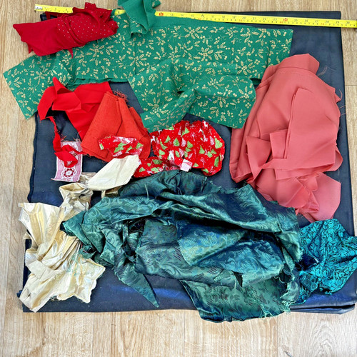 500g vintage fabric scraps - fabric,
