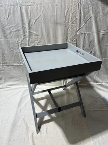 Grey wooden collapsible side - wooden,