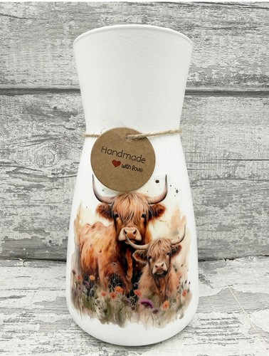 Highland cow flower - vase,