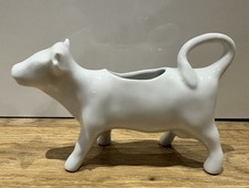 Vintage White Porcelain Cow