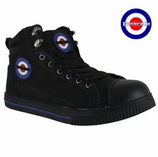 MENS LAMBRETTA LEATHER SAFETY BOOTS STEEL TOE CAP SNEAKER HIKER WORK SHOES SIZE