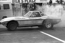 Chevrolet Corvette Stingray Drag racer 1973 Rally Car Motor Racing Old Photo