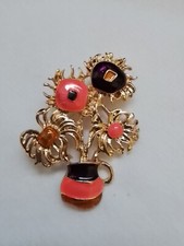 Vintage Style  Sunflowers Brooch / Pin In Gift Box 🎁 