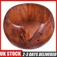 Wooden yarn bowl knitting - yarn,