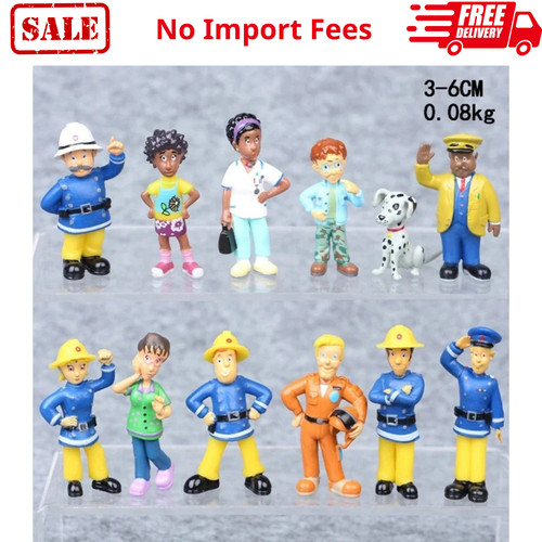 12pcs fireman sam figures set - 12pcs,