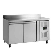 NEW 2 DOOR TWIN STAINLESS STEEL GASTRONORM FOOD SALAD PREP COUNTER FRIDGE GC72