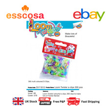 300PC S clips for loom bands DIY ring jewellery and bracelet making kit with pla