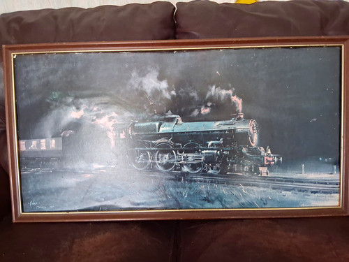 Framed railwayana print - railwayana,