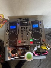 Vonyx CDJ-450 Dual Twin USB CD Player and DJ Desk Mixer