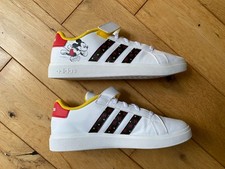 Size 5.5 White adidas Disney Kids Grand Court Mickey Mouse Hook & Loop Trainers