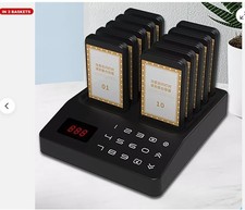 10 Restaurant Coaster Pager Guest Call Wireless Paging Queuing Calling System