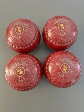 Drakes Pride professional bowls size 1 Heavy (Set of 4) in Red