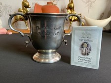 Two- Handled Tankard Cup Fine Olde English Pewter by A.E. WILLIAMS Birmingham