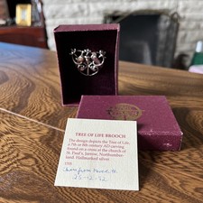 STERLING SILVER OLA MARIE GORIE BROOCH TREE OF LIFE BIRDS PAST TIMES BOXED GIFT