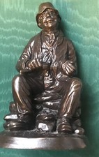 Statue, Cast Metal. Old Man