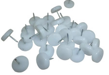 CHAIR GLIDES White Nylon Nail-On Protection Furniture Leg 15mm or 18mm