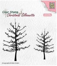 Nellie Snellen NELLIE'S CHOICE Silhouet SILHOUETTE Clear Stamps CSIL Christmas