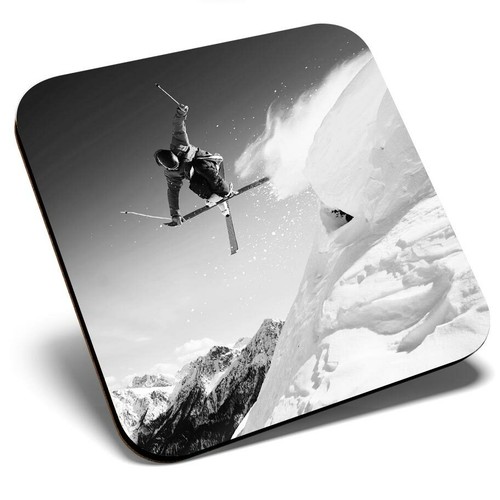 Square single coaster ski - bw,