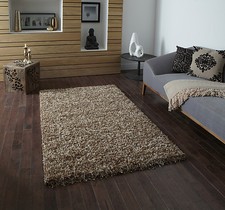 Vista Beige Shaggy Pile Rug