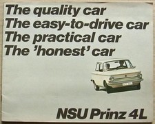 NSU PRINZ 4 LITRE Car Sales