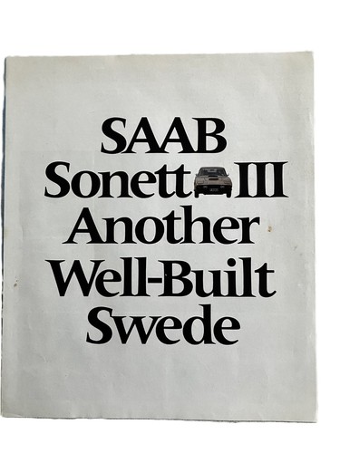 Rare saab sonett - sonett, two