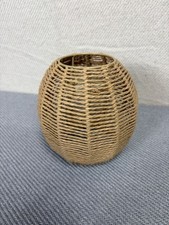 Woven Rattan Effect Small Lamp