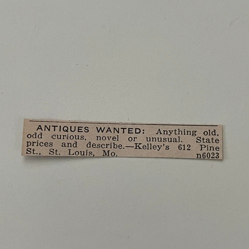 Kelley antiques wanted - kelley's,