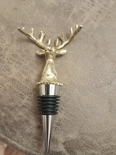 Stag deer head silver - deer,