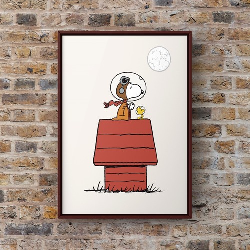 Snoopy wall art print - art, a4