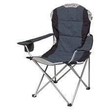 Grey Berkley Padded Chair with Carry Bag High Back Relaxer Indigo - Camping